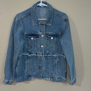 Polagram women’s blue denim jean jacket size S